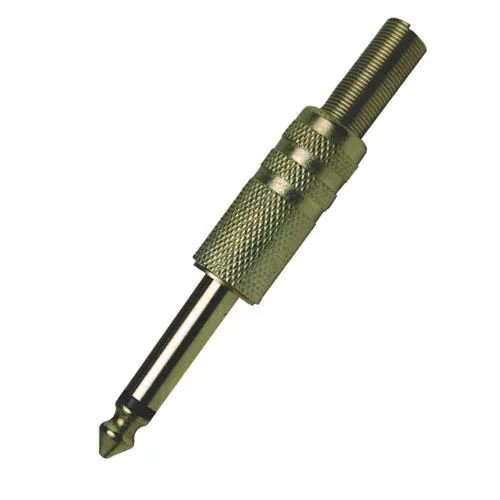 Plug P10 Mono - Dourado - (05pçs)