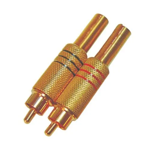 Plug Rca Macho 6mm - Dourado - (10pçs)