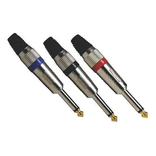 Plug P10 Mono Profissional Azul - (05pçs)