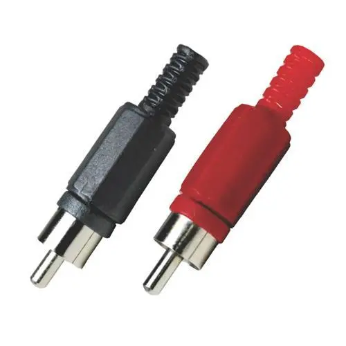 Plug Rca Macho Vermelho - (10pçs)