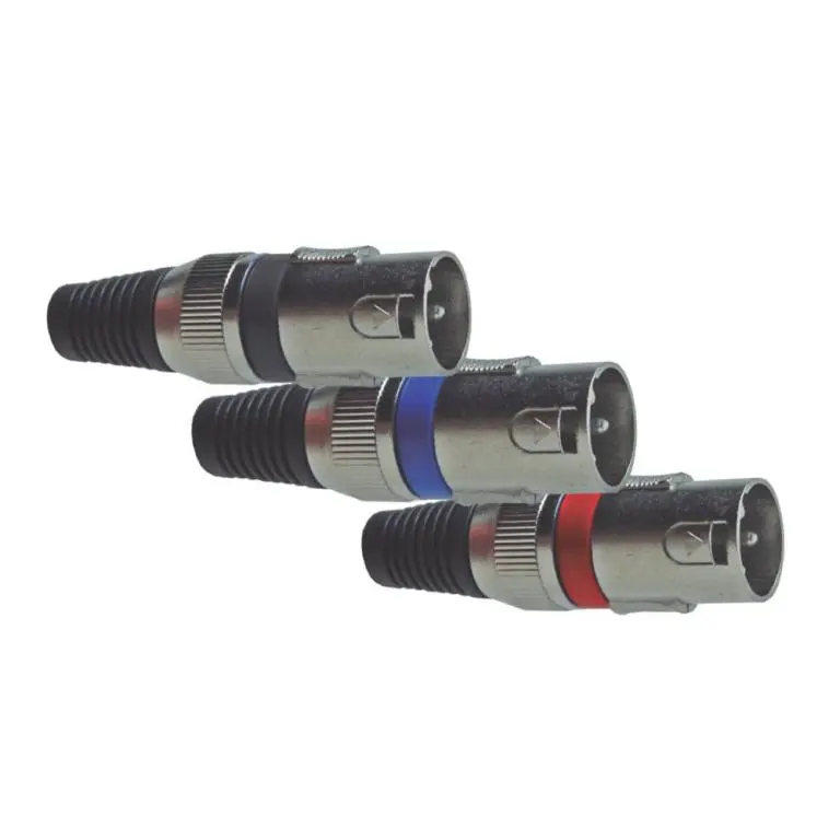 Conector Canon Macho - Listra Azul - (05pçs)
