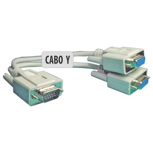 Cabo Y VGA 1M 2F  DB15 M x F - 20cm