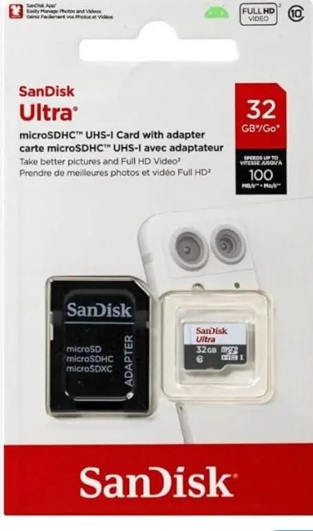 Micro  Cartão-mem SD 32gb