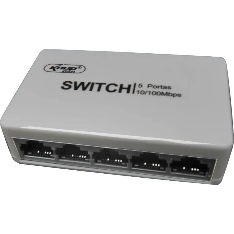 Switch rede RJ 45  10/100   (5 portas)
