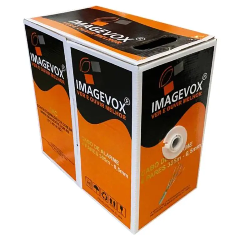 Cabo CFTV para Segurança - Branco - 305mts