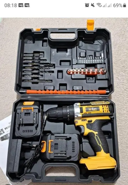 KIT  PARAF  FURAD C/ MALET  PORTÁTIL 36V DURA WELL