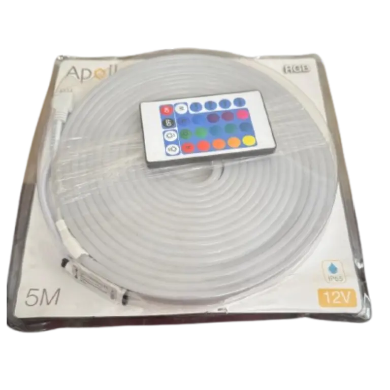 FITA NEON 5M DC12V IP65 RGB 03 CORES APOLLO